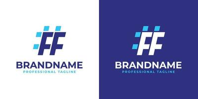 Letter FF Hashtag Logo, suitable for any business with FF initial. vector