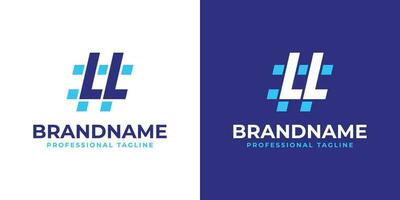 Letter LL Hashtag Logo, suitable for any business with LL initial. vector