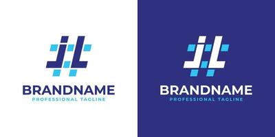 Letter JL Hashtag Logo, suitable for any business with JL or LJ initials. vector