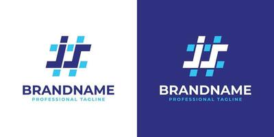 Letter JS Hashtag Logo, suitable for any business with JS or SJ initials. vector