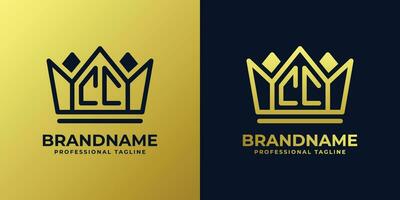 Letter CC Home King Logo Set, suitbale for business with CC initials. vector