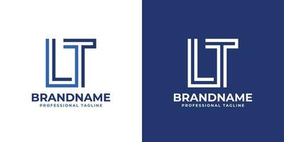 Letter LT Line Monogram Logo, suitable for business with LT or TL initials. vector