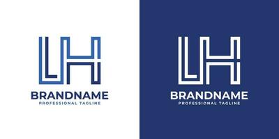 Letter LH Line Monogram Logo, suitable for business with LH or HL initials. vector