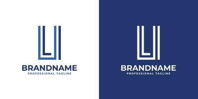 Letter LI Line Monogram Logo, suitable for business with LI or IL initials. vector