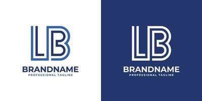 Letter LB Line Monogram Logo, suitable for business with LB or BL initials. vector
