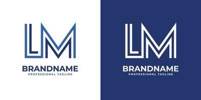 Letter LM Line Monogram Logo, suitable for business with LM or ML initials. vector