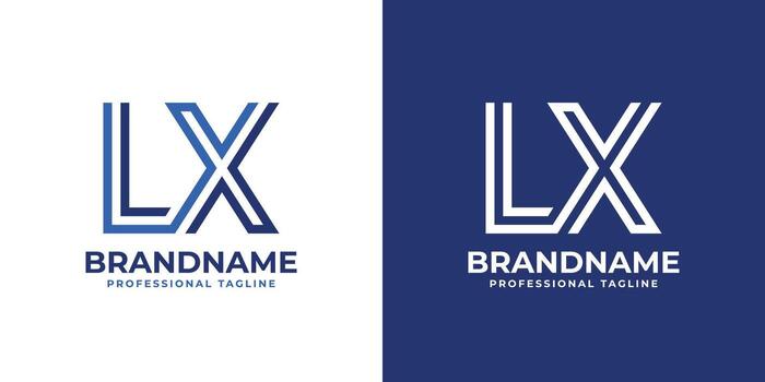 Letter LX Line Monogram Logo, suitable for business with LX or XL initials. vector