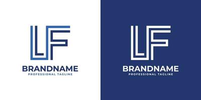 Letter LF Line Monogram Logo, suitable for business with LF or FL initials. vector