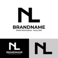 letra nl monograma logo, adecuado para ninguna negocio con nl o en iniciales. vector