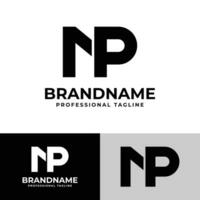 Letter NP Monogram Logo, suitable for any business with NP or PN initials. vector