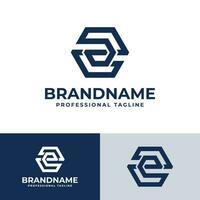 Letter AZ Arrow Hexagonal Logo, suitable for any business related to Hexagonal with AZ or ZA initial. vector