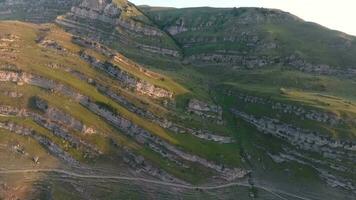 aerial view of the mountains in the north of the azerbaijan video