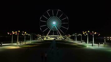 ferris wheel at night video