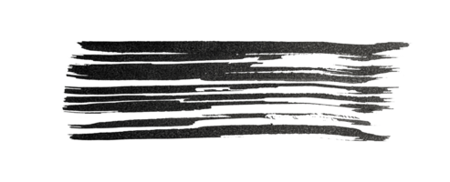 schwarz abstrakt Bürste Textur Schlaganfall und spritzt von Farbe auf Papier. Grunge Kunst Kalligraphie transparent Hintergrund png