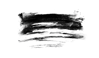 zwart abstract borstel structuur beroerte en spatten van verf Aan papier. grunge kunst schoonschrift transparant achtergrond png