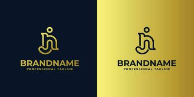 Letter NJ Monogram Logo Set, suitable for business with NJ or JN initials. vector