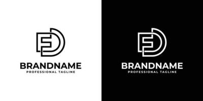 Letter FD Monogram Logo Bundle, sutable for business with FD or DF intials. vector