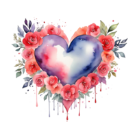 AI generated beautiful  heart graphics for lovers png