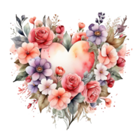 AI generated beautiful  heart graphics for lovers png