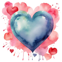 AI generated beautiful  heart graphics for lovers png