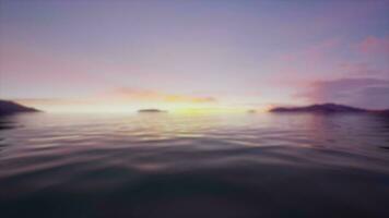 A serene and tranquil body of water captured in a dreamlike video