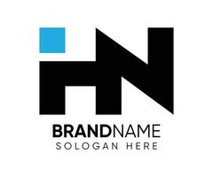 I H N logo design vector template