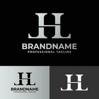 Letter LHL Logo, suitable for any business with LHL, HL, or LH initial. vector