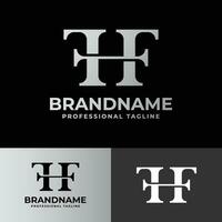 Letter FHF Logo, suitable for any business with FHF, HF, or FH initial. vector