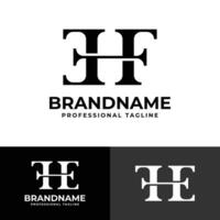 Letter EHF or FHE Monogram Logo, suitable for any business with EHF, EFH, FHE, FEH, HEF, or HFE initial. vector
