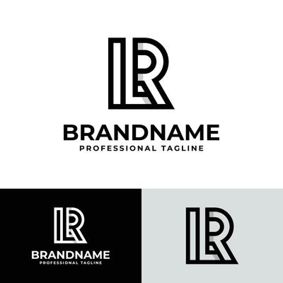 Letter ILR or LR Logo, suitable for any business ILR or LR initial.
