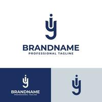 Letter YI Monogram Logo Set, suitable for business with YI or IY initials. vector