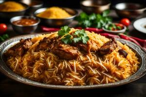 indian food is a popular dish in india. AI-Generated photo