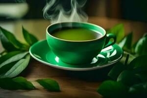 verde té es un genial camino a obtener tu diario dosis de antioxidantes generado por ai foto