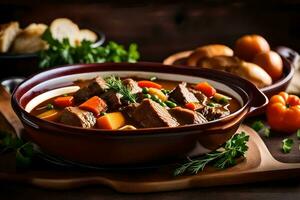 the best beef stew recipes. AI-Generated photo