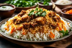 indian food is a popular dish in india. AI-Generated photo