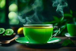 the health benefits of green tea. AI-Generated photo