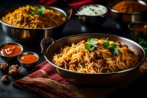 indian food is a popular dish in india. AI-Generated photo