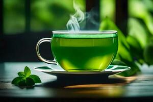 the health benefits of green tea. AI-Generated photo