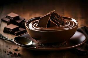 chocolate is a great source of antioxidants and is a great source of energy. AI-Generated photo