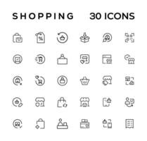 E-commerce, online shopping and delivery elements - minimal thin line web icon set. Outline icons collection. Simple vector illustration.