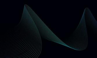 dark 3d wave lines background vector