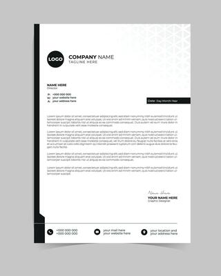 Black And White Letterhead Vector Art, Icons, and Graphics for Free