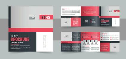 Business square trifold brochure template design, flyer, poster template design, Creative square trifold brochure design template vector