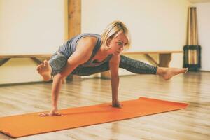 Woman doing yoga photo