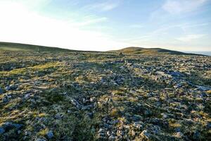 the rocky landscape of the island of scotland photo