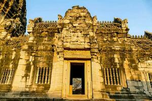 the entrance to an ancient temple in angkor wat photo