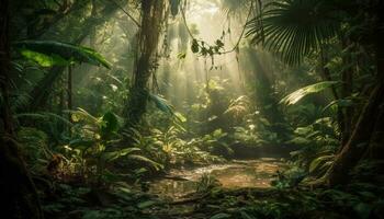 ai generado naturaleza belleza en atardecer, planta, paisaje, flor, y verano generado por ai foto