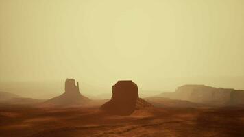 Monument Valley with desert canyon in USA video