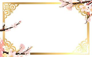 AI generated Luxury flower border frame illustration photo