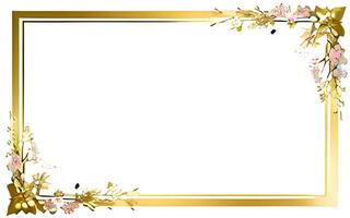 AI generated Luxury flower border frame illustration photo